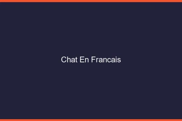 Chat en français