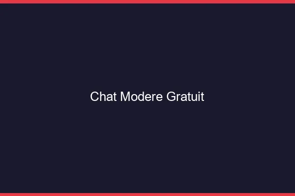 Chat modéré gratuit