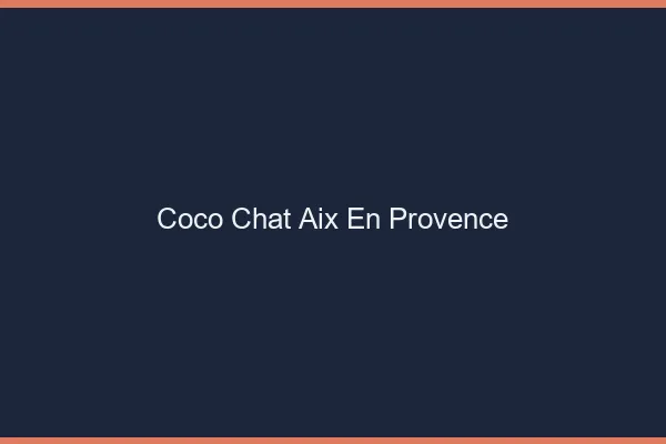 Coco chat Aix-en-Provence : alternative