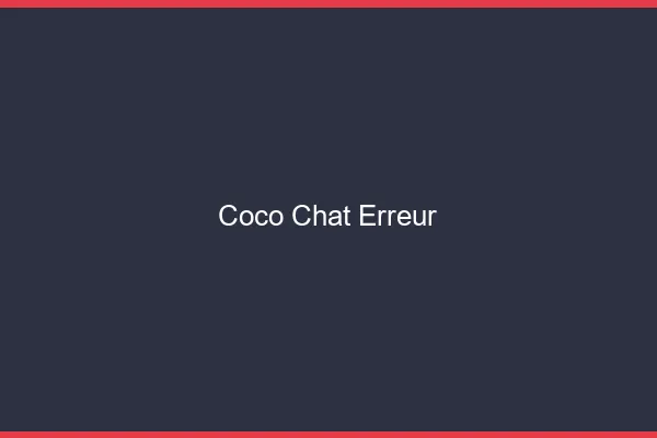 Coco chat erreur
