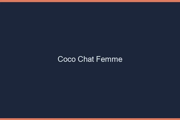 Coco chat femme : alternative