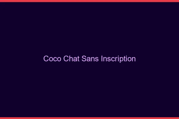 Coco chat sans inscription