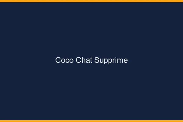 Coco chat supprimé