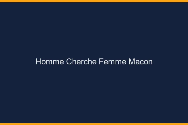 Homme cherche femme Mâcon