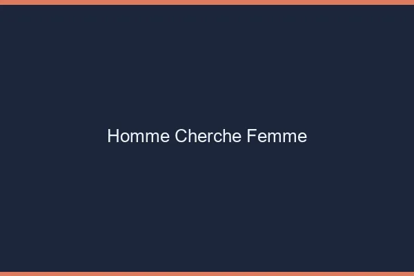 Homme cherche femme en ligne