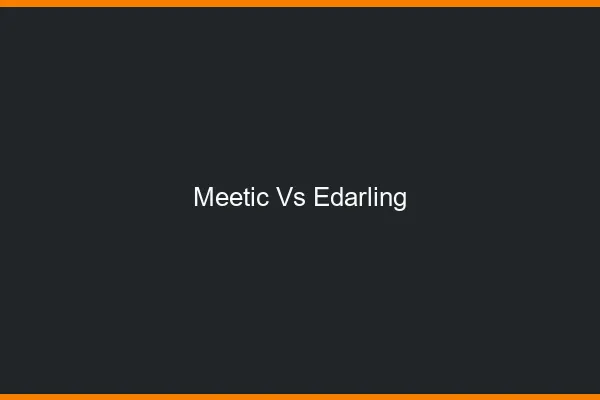 Meetic vs edarling