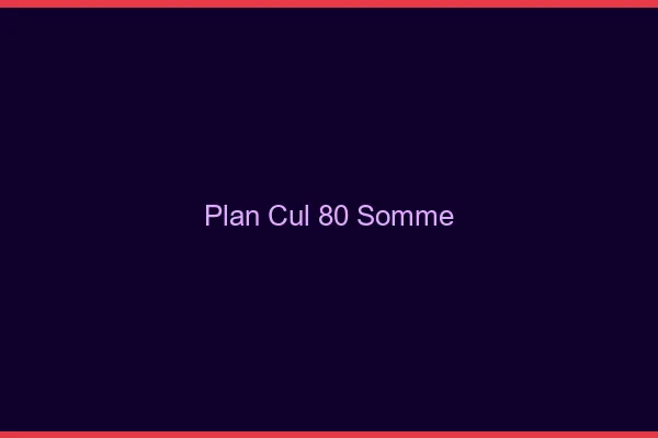 Plan cul 80 somme