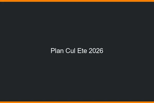 Plan cul été 2026