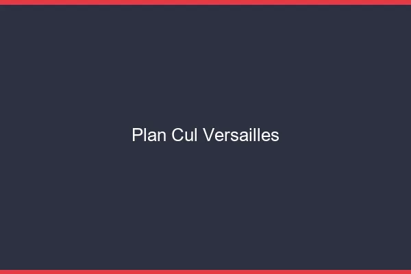 Plan cul Versailles
