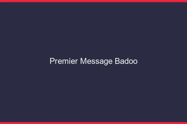 Premier message Badoo