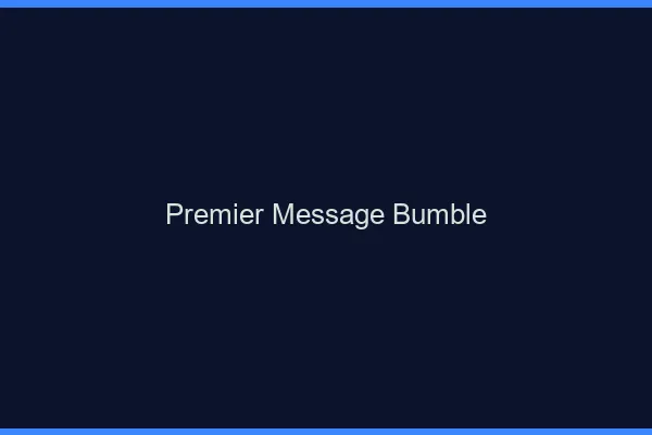 Premier message Bumble