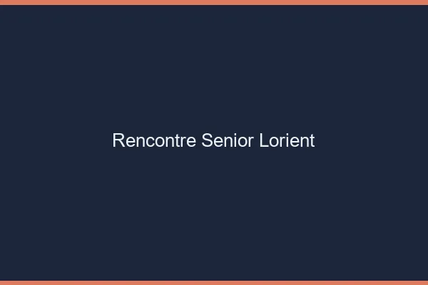Rencontre senior Lorient