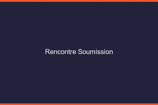 Rencontre soumission en ligne