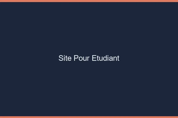 Site pour étudiant